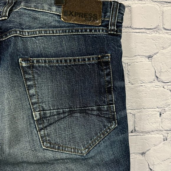 Express Jeans Men's Rocco Slim Fit Straight Leg Denim Jeans‎ W32 x L32 - Picture 4 of 7